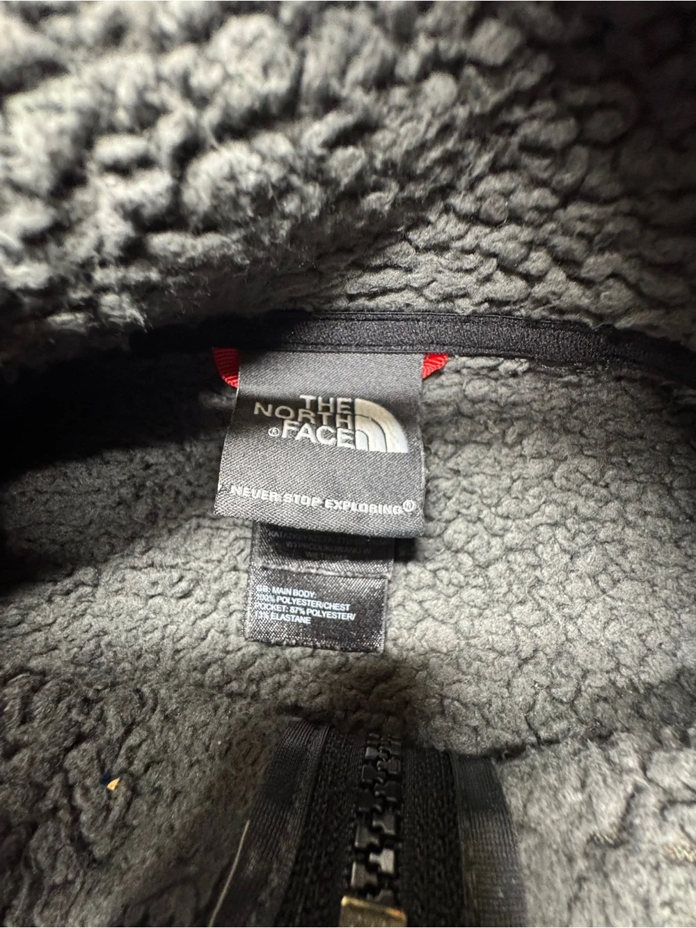 The North Face Jacket Mens Medium Black Chimborazo Sherpa Lined Full Zip Fleece